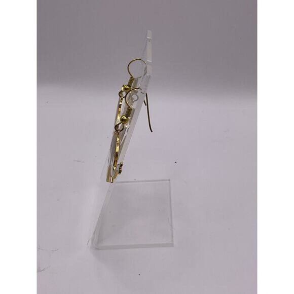 Elephant Shaped Enamel Dangle Earrings With Gold Tone Accents - Picture 2 of 4